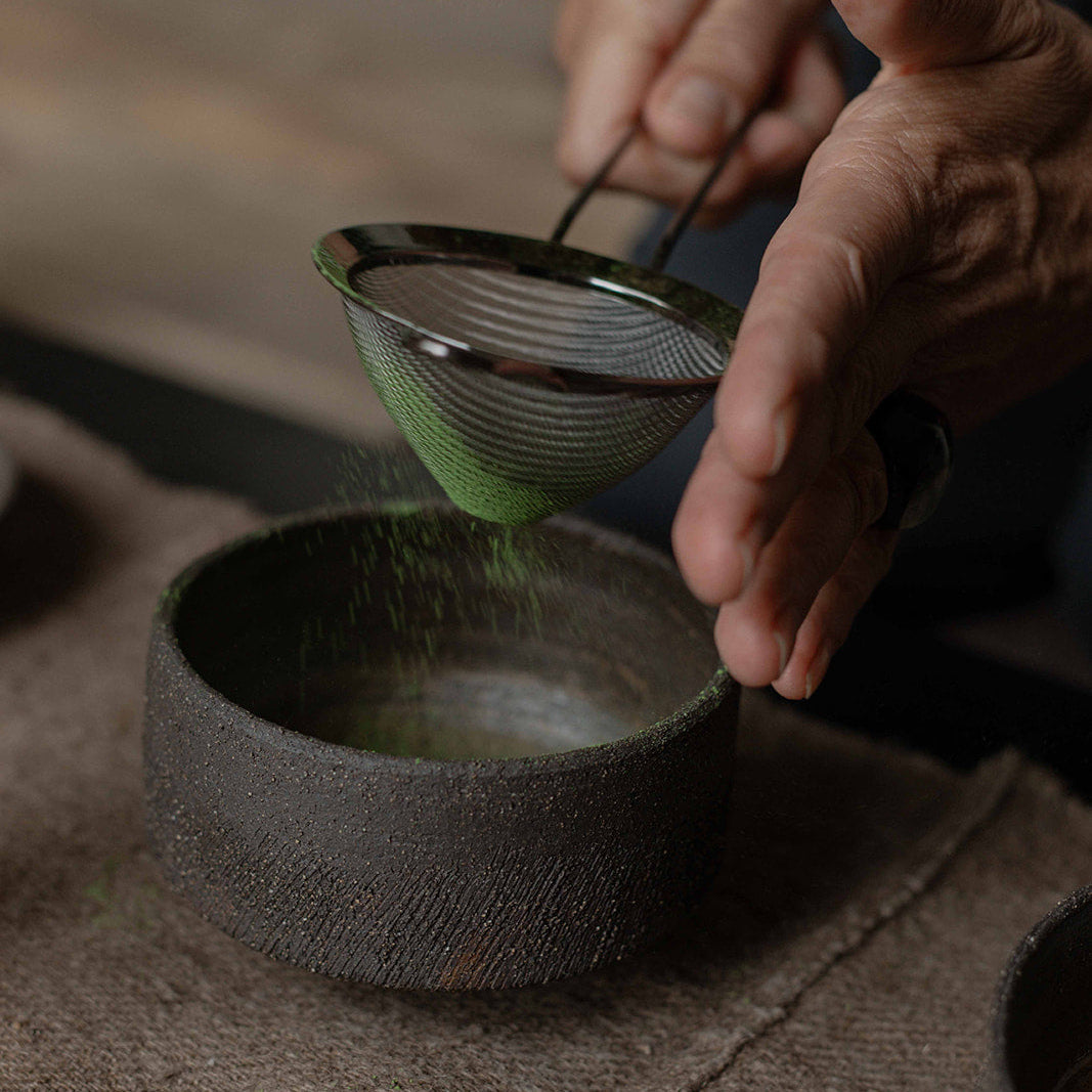Matcha ritual set | Dark brown Dark  | Brown whisk & spoon