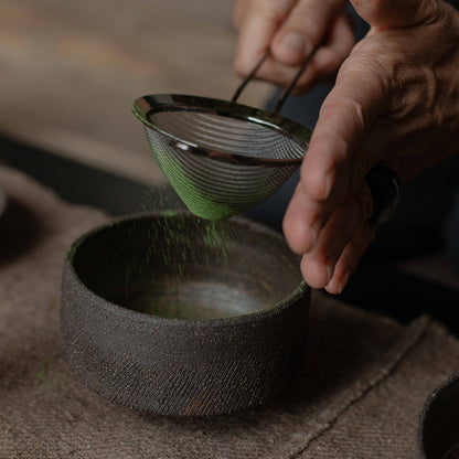 Matcha ritual set | Dark brown Dark  | Brown whisk & spoon