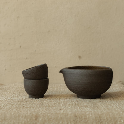 Sharing Chawan set | Dark brown