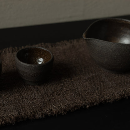 Sharing Chawan set | Dark brown